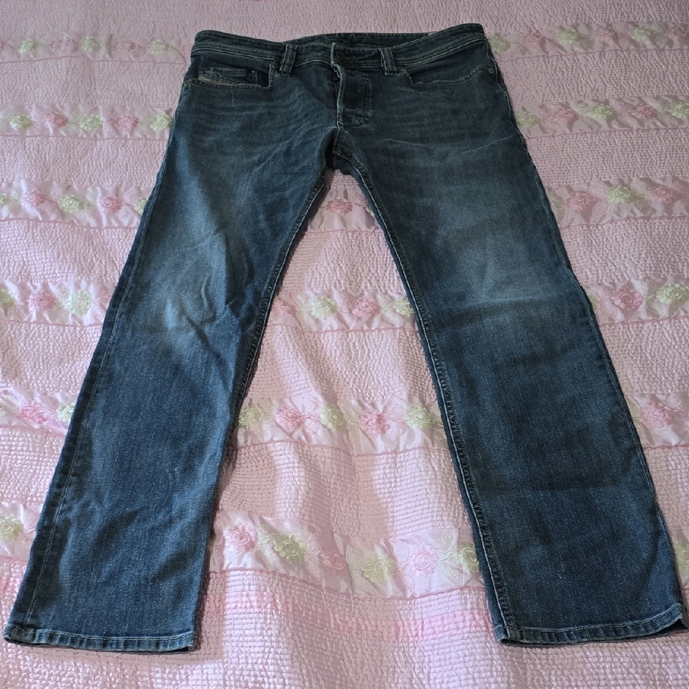 Nw/oT Diesel Men's Dark Blue Straight Jeans